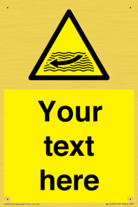 Custom Warning strong river flows